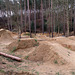 BMX jumps in the woods