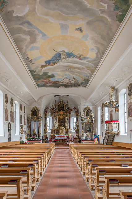 Deckenmalerei in der Kirche von Schwarzenberg
