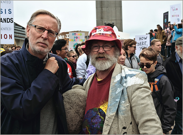 Three old friends at the Climate Strike march today