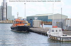 Shoreham Port Pilot Cutter ‘Deneb’ & Survey Vessel Capella - Southwick - 20 5 2023