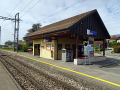 Bahnstation Trélex 508 m.ü.M., liegt an an der Schmalspurstrecke Nyon-La Cure