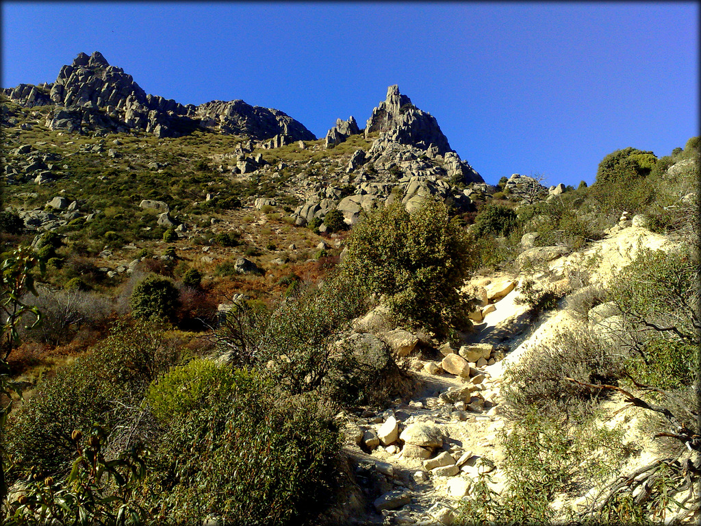 Sierra de La Cabrera. Path up to (or down from) EL Cancho Gordo.