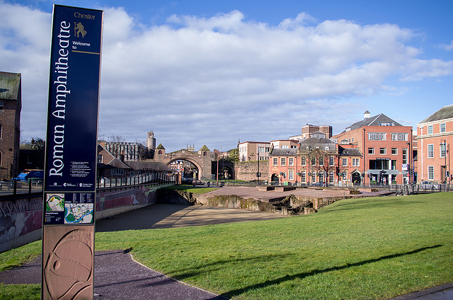 The Roman amphitheatre in Chester,