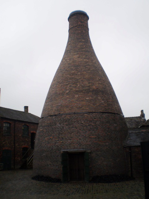 Bottle shaped kiln.