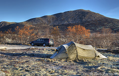 Camping in Dørålen, Rondane mountains.
