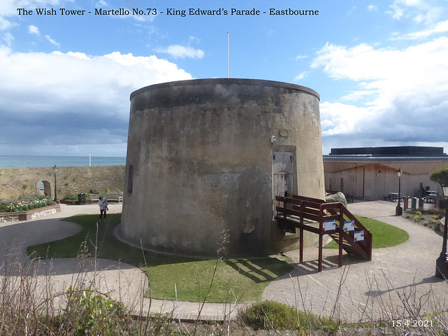 Wish Tower Martello 73 Eastbourne 15 4 2021 from north