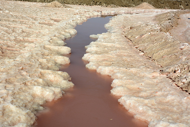 Namibia, Red Water of the Salt Pans in Walvis Bay