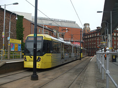 DSCF0662  Manchester Metrolink car set 3024 in Manchester -  5 Jul 2015
