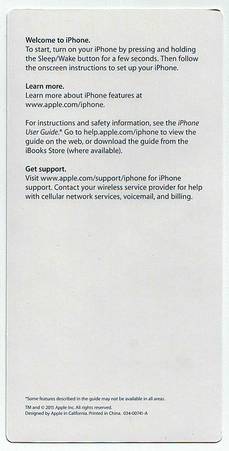 iPhone 6S Plus instruction manual 2 of 2
