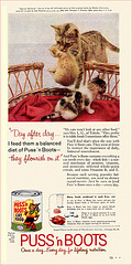 Puss 'N Boots Cat Food Ad, 1960