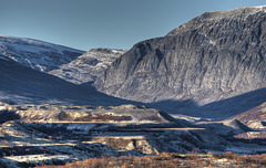 Fossil deltas from the end of the last ice age, Dørålen, Rondane mountains.
