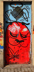 1 (5)..austria vienna ..am kanal..door with graffiti