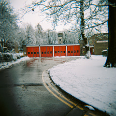 Fire station doors