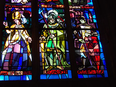 Vitrail de (Duguesclin , Anne de Bretagne......) dans la Basilique Saint Sauveur de Dinan (22)