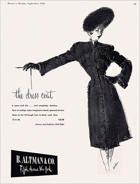 B. Altman & Co. Coat Ad, 1946
