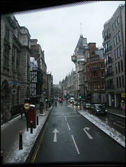 bussing down Fleet Street