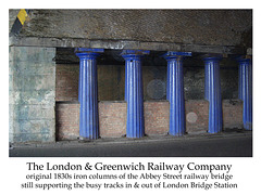 Abbey Street railway bridge columns - London - 6.3.2006