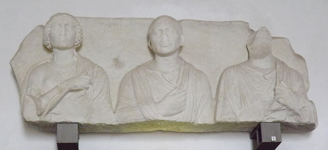 Funerary Relief with 3 Portraits in the Museo Campi Flegrei, June 2013