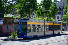 Leipzig 2019 – LVB 1105 waiting on the Kurt-Schumacher-Straße