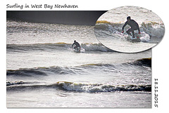 Surfing in West Bay Newhaven  - 18.11.2015