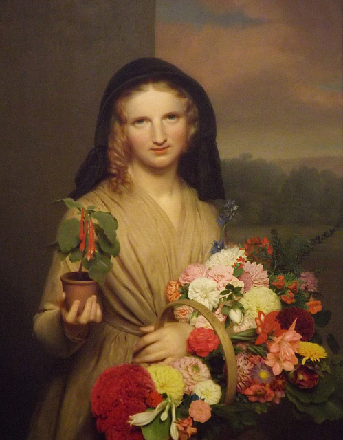 Detail of The Flower Girl by Ingham in the Metropolitan Museum of Art, February 2013