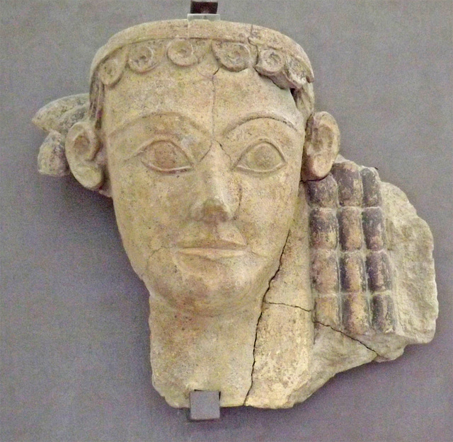 Antefix in the Form of a Female Head in the Museo Campi Flegrei, June 2013