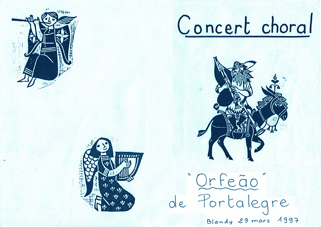 Concert Orfeão de Portalegre à Blandy-les-Tours le 29/03/1997