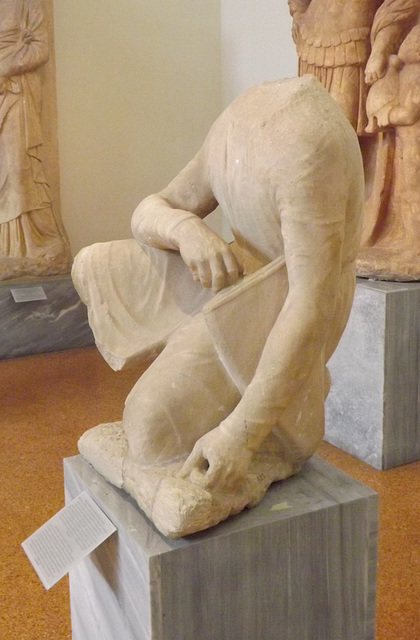 Headless Funerary Statue of a Scythian from the Kerameikos in the National Archaeological Museum in Athens, May 2014