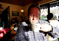 DE - Simmerath - me, having a coffee at Einruhr