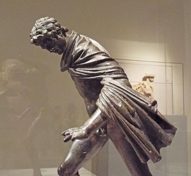 Detail of a Bronze Statue of Alexander the Great as a Hunter in the Metropolitan Museum of Art, June 2016