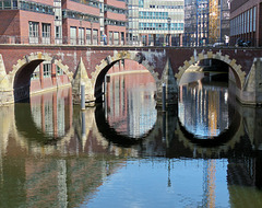 Die Ellerntors-Brücke in Hamburg