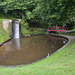 Beech Hill Country House, Small Pond with Waterfall and Red Bridge
