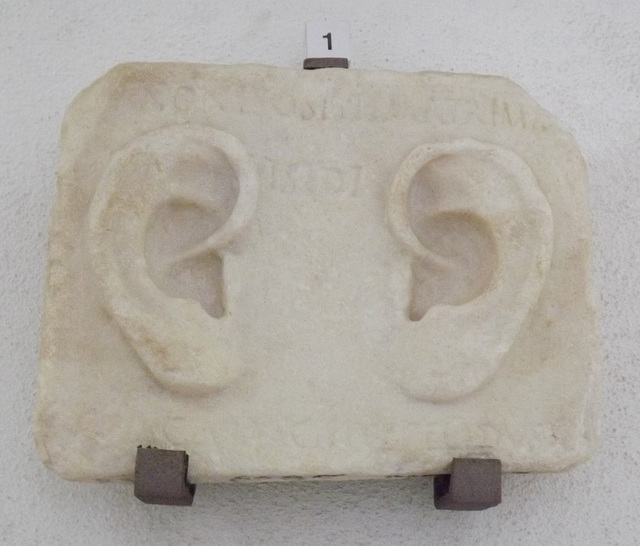 Votive Relief with Ears in the Museo Campi Flegrei, June 2013