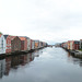 Norway, The Old Town of Trondheim on the Banks of the Nidelva River