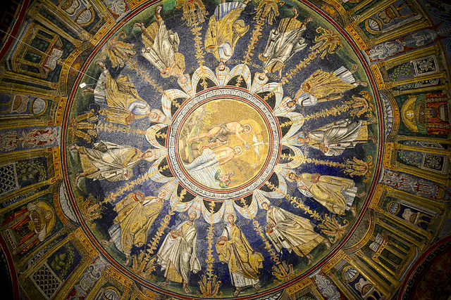 Ravenna 2017 – Battistero Neoniano – Mosaic on the roof
