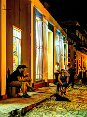 Between reality and dream, Locals and tourists, Trinidad, Cuba