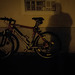 me alone at night with a bicycle