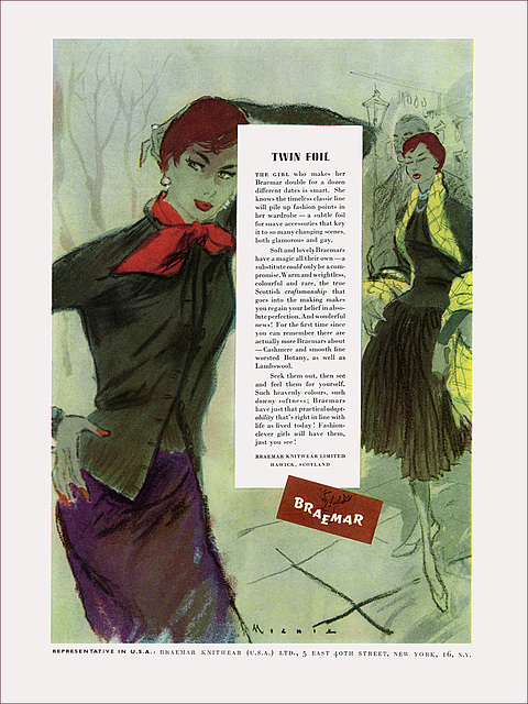 Braemar Knitwear Ad, 1953