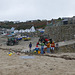 Sennen Cove showing detail of the two stone slipways. HFF