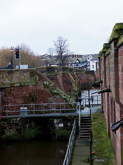 Old Dee Bridge and water works, Chester