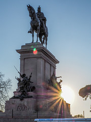 Sul Gianicolo. Il monumento a Garibaldi.