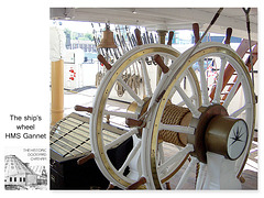 The ship's wheel HMS Gannet - Chatham - 25.8.2006