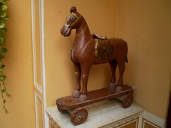 Toy wooden horse.