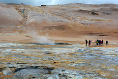 Iceland, Observing Hverir Sulphur Hot Springs