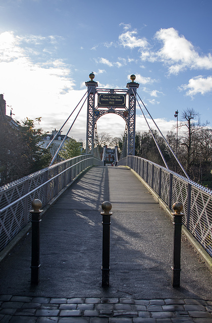 Queens Park footbridge. Chester