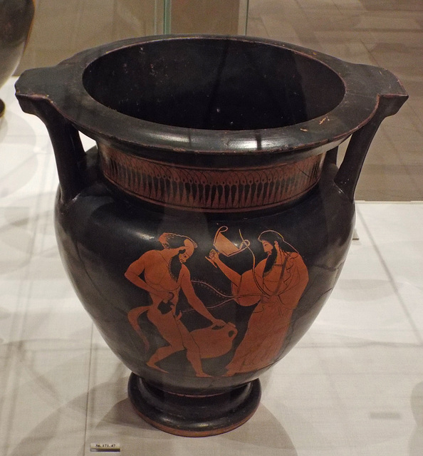 Terracotta Column Krater Attributed to the Pig Painter in the Metropolitan Museum, April 2017
