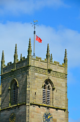 Red Ensign flying from St Lawrence's, Gnosall