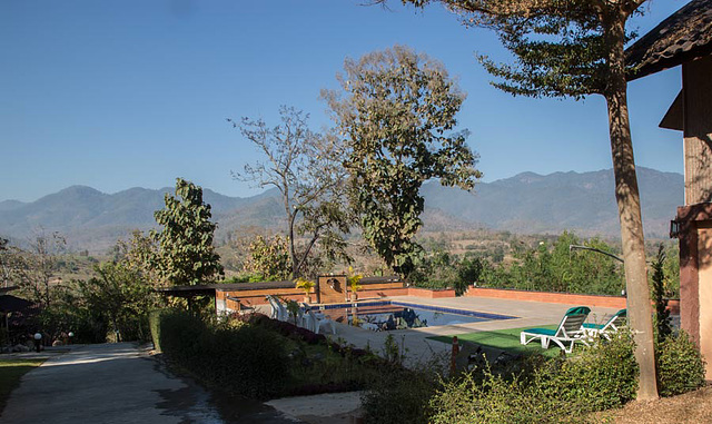 The pool at Pai Happy Village resort