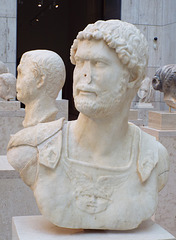 Portrait of Hadrian in the Archaeological Museum of Madrid, October 2022