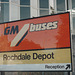 GM Buses garage sign - 18 Oct 1991